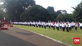 Galang Donasi Gempa, Jokowi-JK Senam Bareng Keluarga Menteri