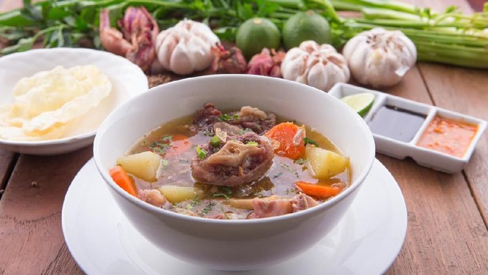 Indonesian Oxtail Soup or Sop Buntut