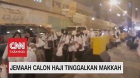VIDEO: Jemaah Calon Haji Indonesia Mulai Tinggalkan Makkah