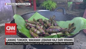 VIDEO: Lamang Tungkek, Makanan Lebaran haji dari Minang