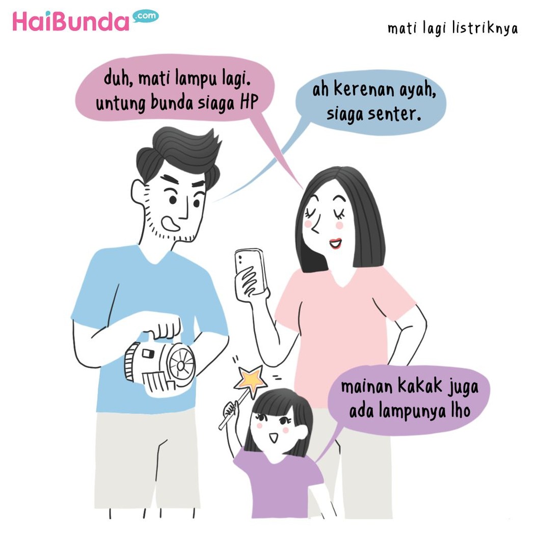 Banyak yang bilang, mati lampu bikin 'mati gaya'. Kalau menurut Bunda bagaimana? Apa yang Bunda dan keluarga lakukan saat mati lampu?