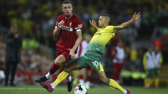Berikut prediksi susunan pemain Norwich City vs Liverpool pada lanjutan Liga Inggris di Stadion Carrow Road, Sabtu (15/2).