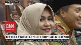 VIDEO: MK Tolak Gugatan 'Edit Foto' Caleg DPD NTB