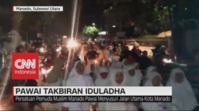 VIDEO: Pawai Takbiran Idul Adha Diikuti Ribuan Orang