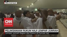 VIDEO: Pantauan Langsung Rukun Haji Pelontaran Jumroh di Mina