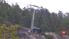 VIDEO: Gondola di Kanada 'Dibajak', 30 Kereta Hampir Jatuh