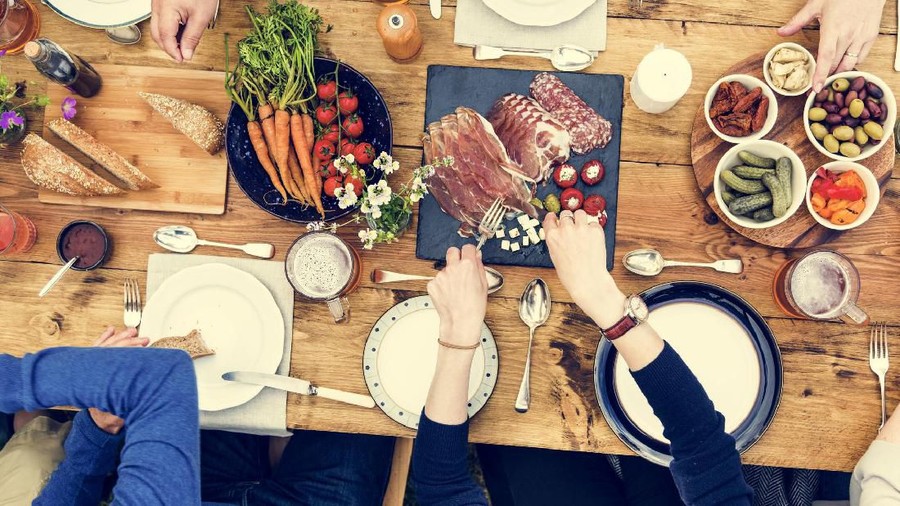 660170660 Group Of People Dining Concept