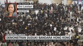 VIDEO: Demonstran Duduki Bandara Hongkong