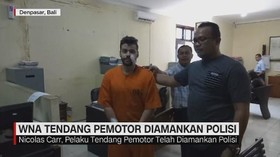 VIDEO: WNA Tendang Motor Diamankan Polisi