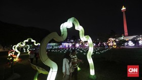 FOTO: Gemerlap Monas dalam 'Festival of Light'