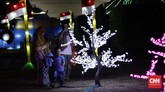 FOTO: Gemerlap Monas dalam 'Festival of Light' Hingga 23 Agustus 2019, Monumen Nasional di Jakarta akan lebih gemerlap dengan lampu-lampu Festival of Light.