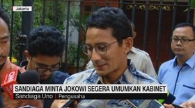 VIDEO: Sandiaga Minta Jokowi Segera Umumkan Kabinet