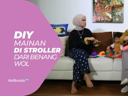 DIY Mainan di Stroller dari Benang Wol