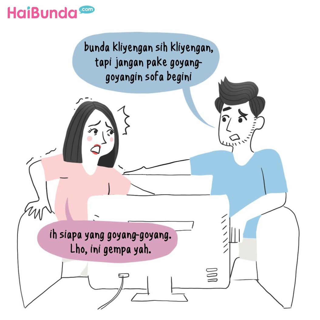Begini pengalaman Bunda di komik ini dan keluarga ketika terjadi gempa bumi. Kalau keluarga Bunda punya pengalaman apa? Share yuk.