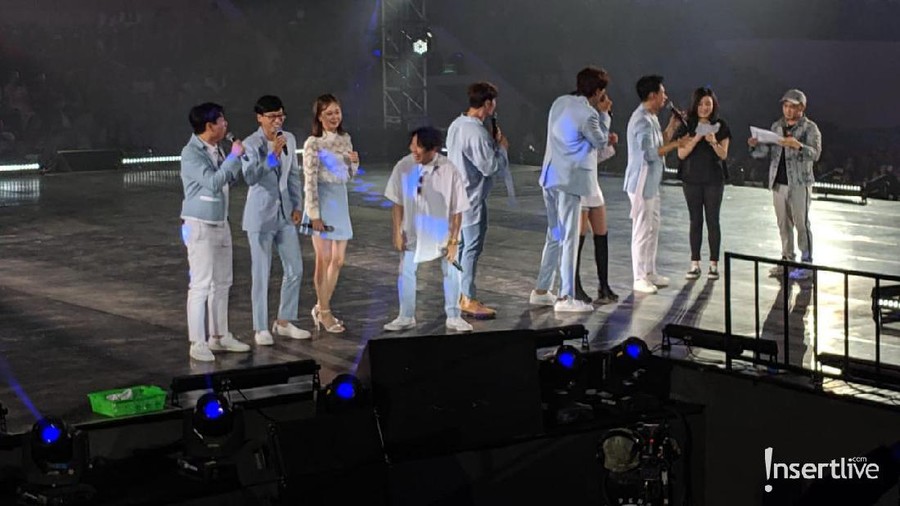 Mereka bernyanyi lagu BTOB sebagai opening di Fan meeting Running Man.