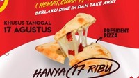 <p>Panties Pizza memberikan harga istimewa sebesar Rp17.000 yang hanya berlaku pada hari ini ya, 17 Agustus 2019. (Foto: Istimewa)</p>