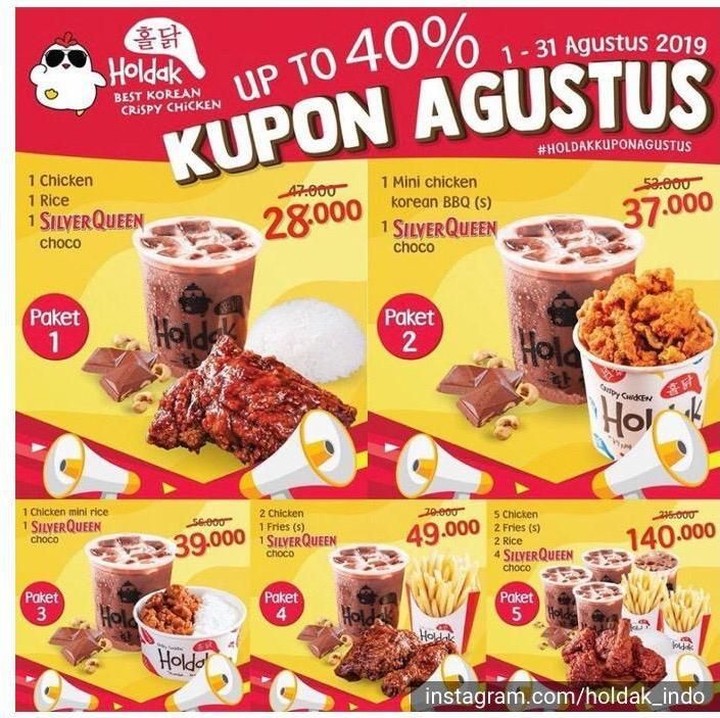 <p>Holdak menawarkan diskon sampai 40 persen, masa berlakunya pun lama sampai tanggal 31 Agustus. Silahkan cek menu yang Bunda sukai ya! (Foto: Istimewa)</p>