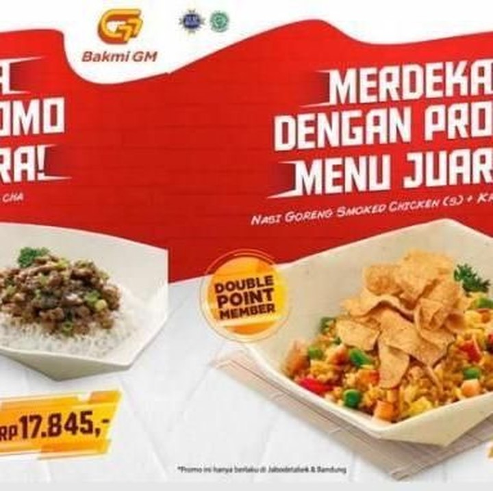 <p>Seperti tahun-tahun sebelumnya, Bakmi GM mengeluarkan promo andalannya saat perayaan HUT RI. Bunda dan keluarga bisa mendapatkan menu makanan seharga Rp17.845 saja. (Foto: Istimewa)</p>
