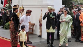 Hadiri Upacara di Istana, AHY Disambut Jokowi dan Jan Ethes