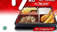 <p>Hokben memberikan potongan sebesar Rp17.000 dengan minimal transaksi Rp74.000. Lumayan juga lho. (Foto: Istimewa)</p>