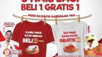 <p>Gepek Bensu menawarkan promo yang unik nih, Bun. Sampai tanggal 18 agustus, bagi pelanggan yang memakai baju merah putih ada penawaran spesial. (Foto: Istimewa)</p>