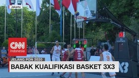 VIDEO: Babak kualifikasi Basket 3X3 Pekan Olahraga Nasional