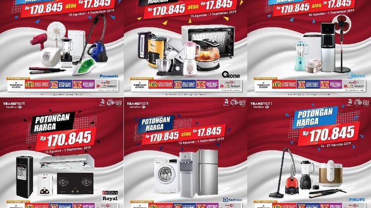 Banyak promo seru dari Transmart Carefour nih, Bun, untuk memanjakan pelanggan setianya di HUT RI.