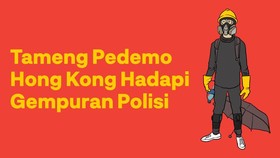 INFOGRAFIS: Tameng Pedemo Hong Kong Hadapi Polisi