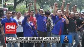 VIDEO: Sopir Taksi Online Minta Bebas Ganji Genap