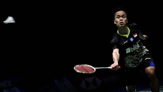 Pebulu tangkis tunggal putra Anthony Ginting kalah dari rival asal India, Sai Praneeth B, dalam Kejuaraan Dunia Bulu Tangkis BWF 2019.