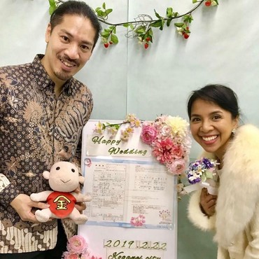 Arina Mocca dan Hiroaki Kato Menikah di Jepang