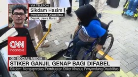 VIDEO: Stiker Ganjil Genap Dimata Penyandang Disabilitas