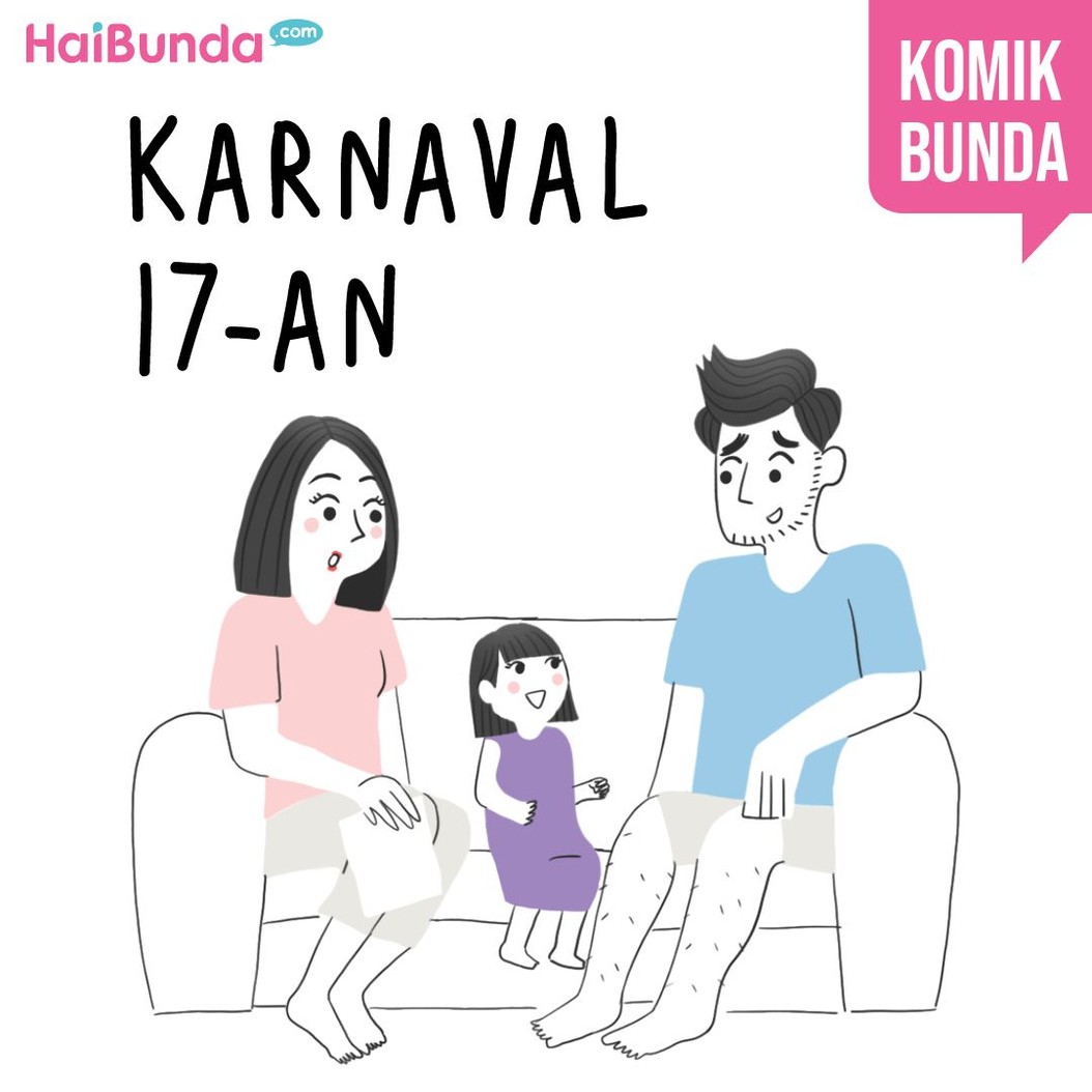 Beginilah persiapan kakak untuk ikut karnaval 17-an. Bunda dan Ayah pun heboh. Kalau persiapan karnaval si kecil gimana, Bun?