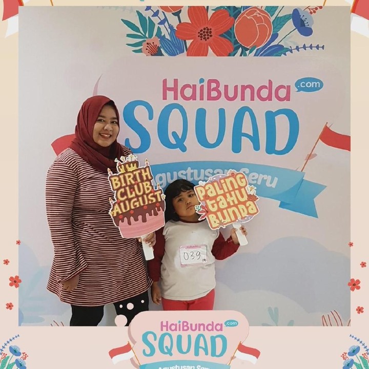 <p>Wah, happy banget nih! Terima kasih Bunda dan buah hati sudah ikutan Agustusan Seru HaiBundaSquad. Foto: HaiBunda</p>