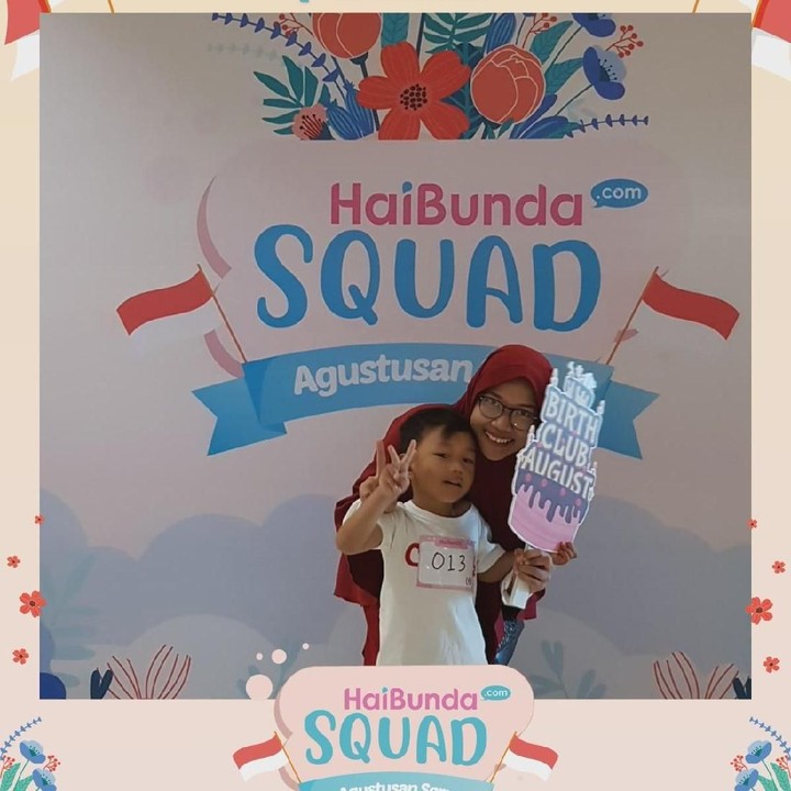 <p>Wah, happy banget nih! Terima kasih Bunda dan buah hati sudah ikutan Agustusan Seru HaiBundaSquad. Foto: HaiBunda</p>