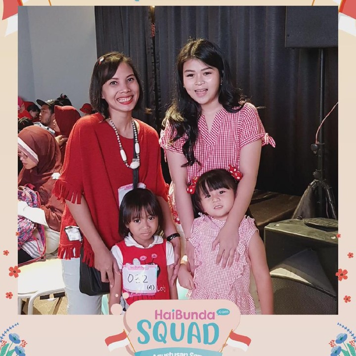 <p>Wah, happy banget nih! Terima kasih Bunda dan buah hati sudah ikutan Agustusan Seru HaiBundaSquad. Foto: HaiBunda</p>
