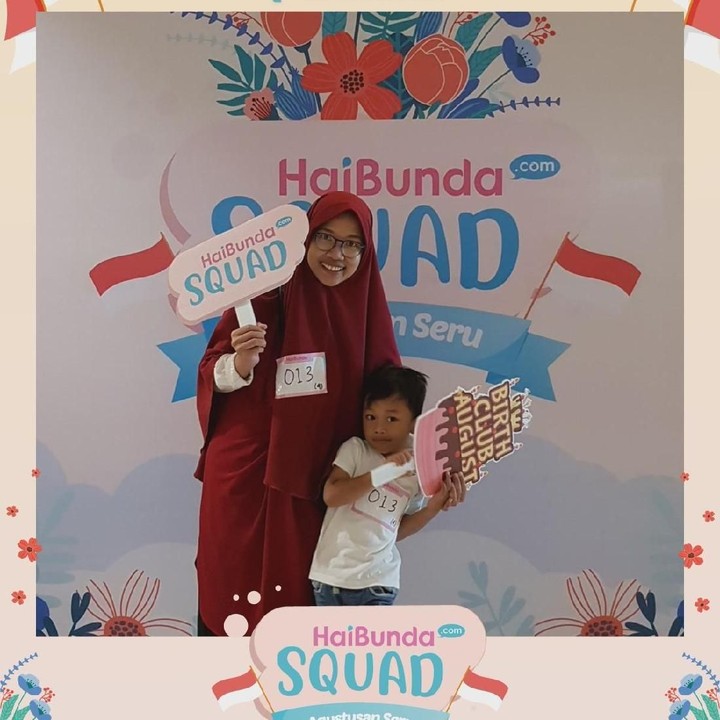 <p>Wah, happy banget nih! Terima kasih Bunda dan buah hati sudah ikutan Agustusan Seru HaiBundaSquad. Foto: HaiBunda</p>