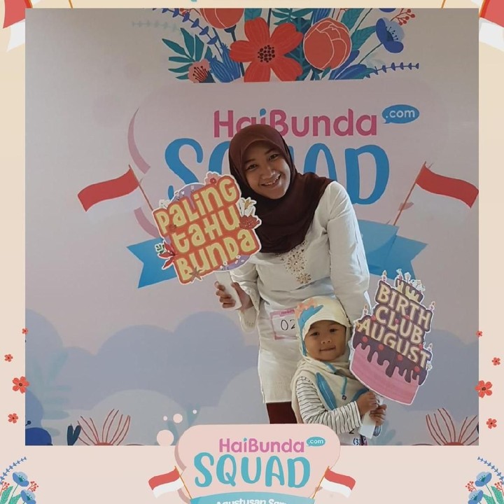 <p>Wah, happy banget nih! Terima kasih Bunda dan buah hati sudah ikutan Agustusan Seru HaiBundaSquad. Foto: HaiBunda</p>