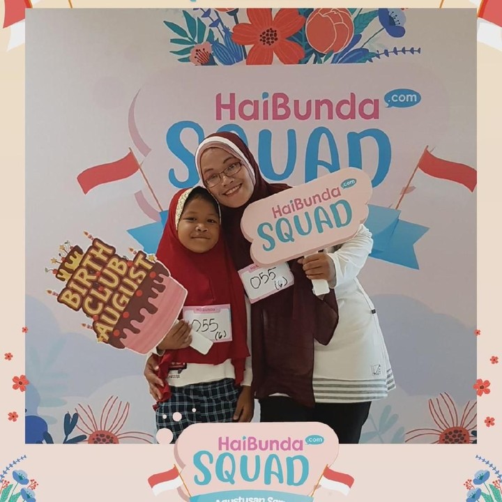 <p>Wah, happy banget nih! Terima kasih Bunda dan buah hati sudah ikutan Agustusan Seru HaiBundaSquad. Foto: HaiBunda</p>