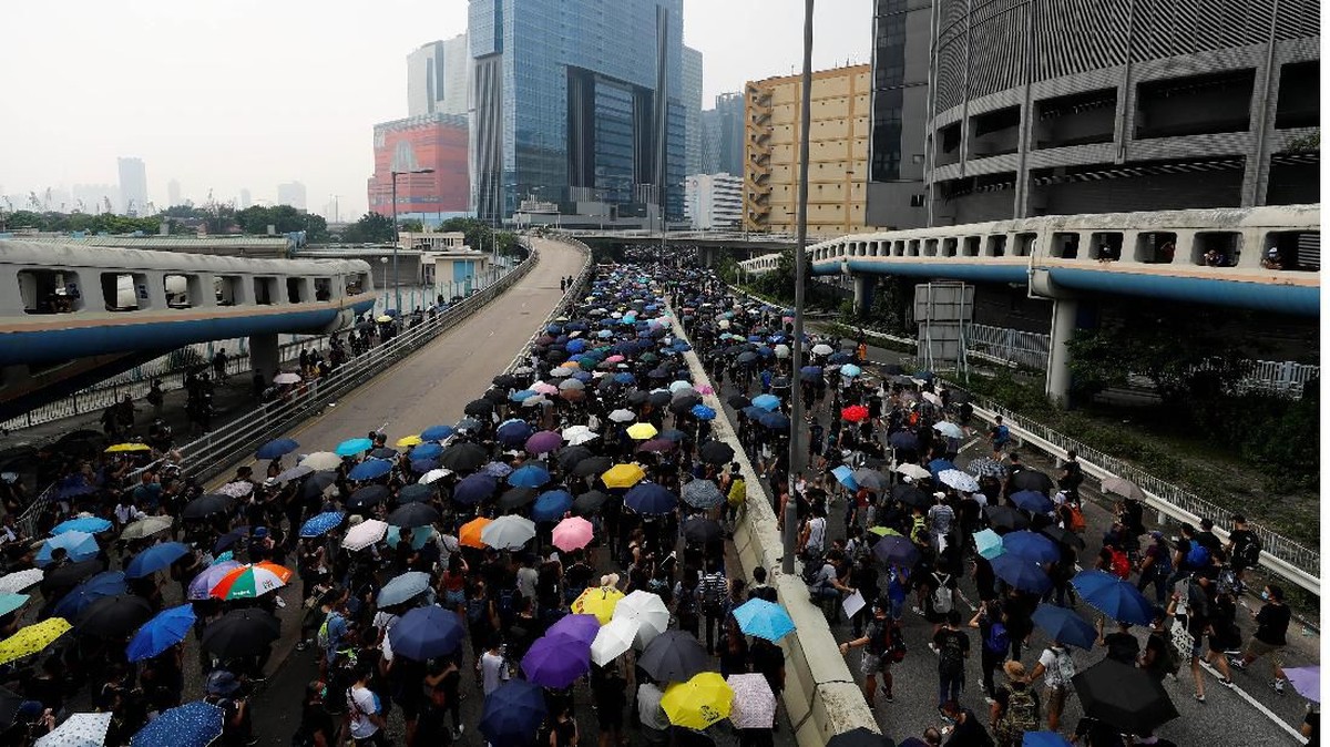FOTO: Demonstrasi di Hong Kong Kembali Ricuh