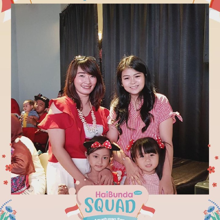 <p>Wah, happy banget nih! Terima kasih Bunda dan buah hati sudah ikutan Agustusan Seru HaiBundaSquad. Foto: HaiBunda</p>