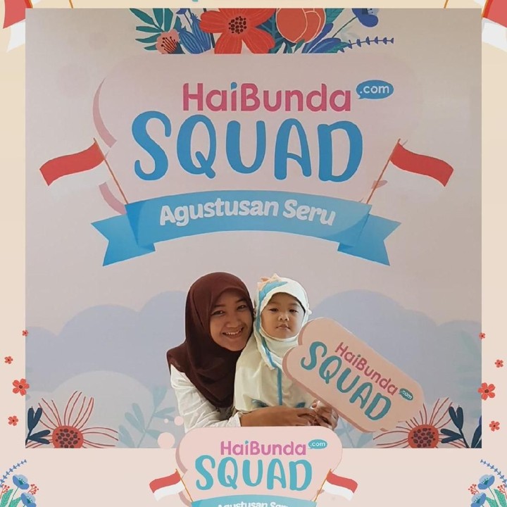 <p>Wah, happy banget nih! Terima kasih Bunda dan buah hati sudah ikutan Agustusan Seru HaiBundaSquad. Foto: HaiBunda</p>