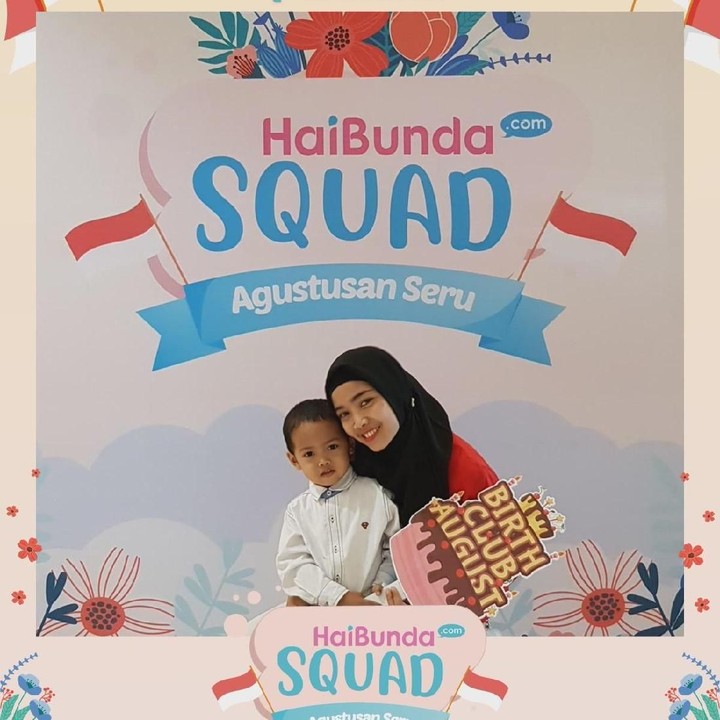 <p>Wah, happy banget nih! Terima kasih Bunda dan buah hati sudah ikutan Agustusan Seru HaiBundaSquad. Foto: HaiBunda</p>