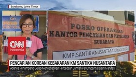 VIDEO: Pencarian Korban Kebakaran Kapal Santika Nusantara