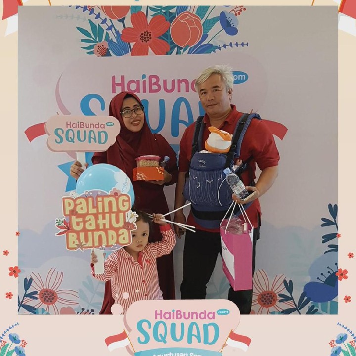 <p>Wah, happy banget nih! Terima kasih Bunda dan buah hati sudah ikutan Agustusan Seru HaiBundaSquad. Foto: HaiBunda</p>