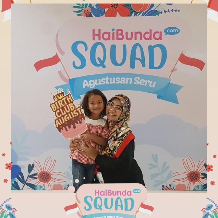 <p>Wah, happy banget nih! Terima kasih Bunda dan buah hati sudah ikutan Agustusan Seru HaiBundaSquad. Foto: HaiBunda</p>