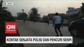 VIDEO: Kontak Senjata Polisi dan Pencuri Senpi di Jambi