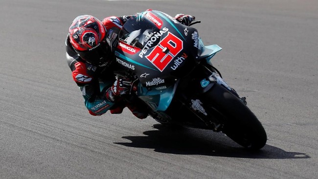 Fabio Quartararo tercepat pada FP1 MotoGP San Marino dengan catatan waktu 1 menit 33,153 detik di Sirkuit Misano Marco Simoncelli.