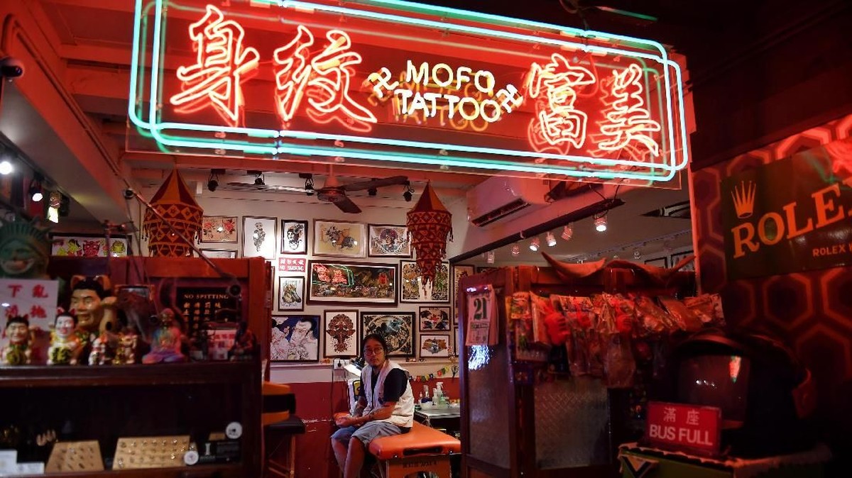 FOTO: Protes Hong Kong Lewat Gurat Tinta Tato