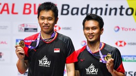 FOTO: Tinta Emas Ahsan/Hendra di Kejuaraan Dunia 2019
